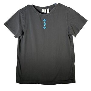 Kids Adidas Black T Shirt Short Sleeve Logo Graphic Tee‎ Youth L 13-14Y